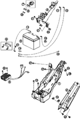 KTM LOCK SET RC8 2011 1190 RC8R Black 69011066244