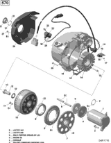 Can-Am Stator Plate, 480W 2022  Outlander 570 EFI - DPS - (2CNA-2CNB-2CNC) North America 420685921