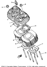 Nut, Flange (95702-08500-00) 1980 ET340D 95701-08500-00