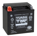 Yuasa Ytx14 Factory Activated Maintenance Free 12 Volt Battery 2009 Buell XB12R Firebolt YUAM7RH4S