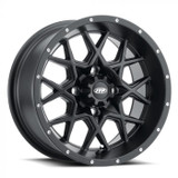 Itp Hurricane Wheel, Gloss Black And Machined , 18X6.5 , 4/137 Fits 2022 Honda SXS1000M3 Pioneer 1000 Deluxe 1822515546B