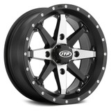 Itp Cyclone Wheel Black And Machined 14X7 Fits 2016 KYMCO UXV 700i TURF 1422304727B