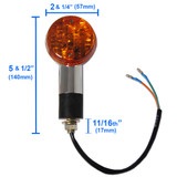 Honda CMX 400,CMX 450 Chrome Motorcycle Round Mini Bullet Turn Signals Pair