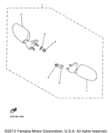 Rear View Mirror Assy (Right) 1997 VMAX 600 XTC (ELEC START) (VX600XTCEA) 4SV-26290-00-00