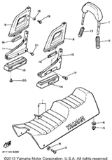 Seat Back Assembly 1985 XL-V (XL540J) 82V-24790-00-00