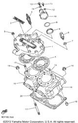 Cylinder 1 1997 VMAX 700 SX (VX700SXA) 8CR-11311-00-00