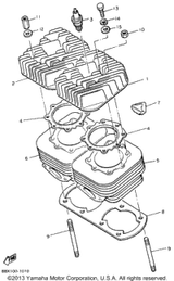 Nut, Flange 1996 PHAZER II LE (ELEC START) (PZ480EW) 95707-08500-00