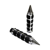 Honda CB650,CB700 Motorcycle Chrome Handlebar ISO "Spike" Grips Pair
