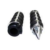 Honda CB1100,CB1300 Motorcycle Chrome Handlebar ISO "Spike" Grips Pair