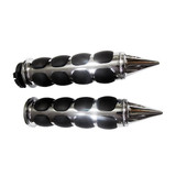 Suzuki GT 200,GT 250 Motorcycle Chrome Handlebar ISO "Spike" Grips Pair