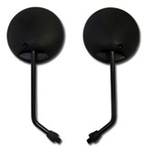 Black "Motocross" Motorcycle Handlebar Mirrors Kawasaki GPZ 750, GPZ 900