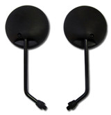 Black "Motocross" Motorcycle Handlebar Mirrors Suzuki GT 500,GT 750