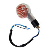 Each motorcycle turn signal comes with a dual filament bulb which gives off a bright amber colored light when activated. Each indicator has three extra long color coded wires which makes hooking them up super easy.