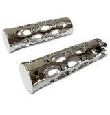 Chrome Motorcycle "Swiss" Handlebar Grips Pair for BSA Models