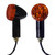 Harley Panhead Black Round Motorcycle Mini Amber Bullet Turn Signals Pair