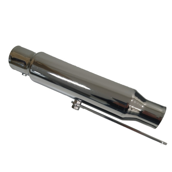 Chrome Steel Shorty Motorcycle Muffler Exhaust 12" Fits 1 & 1/2 and 1 & 3/4" fits Harley, Triumph, BSA, Norton, Bobbers