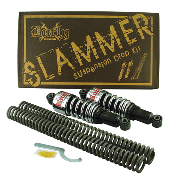 Burly Harley Big Twin and Sportster 883, 1200 1988-2003 Slammer Suspension Fork Drop Kit #B28-1000