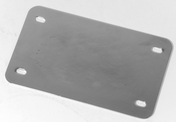 LICENSE BACKING PLATE, CP FITS ALL 4"X7" PLATES CHROMED STEEL, FLAT PLATE