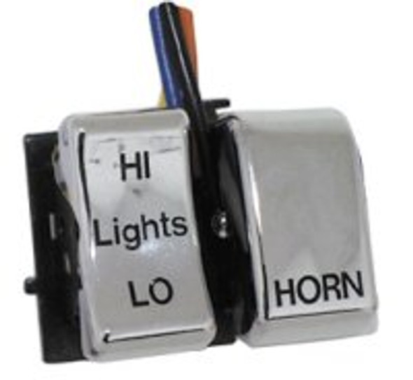 Chrome Plated High-Low, Horn Switch Fits Big Twin & Sportster 1982-1995 Replaces HD# 71573-82A & 71597-92