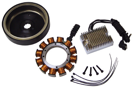 V-Factor Chrome Performance Charging System 38 AMP Fits Harley Softail 2001-06