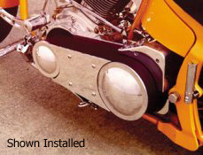 Belt Drives Electric Start 3" 8mm Open Primary Kit Polished Fits Harley Big Twin 4 speed models 1970-1978
