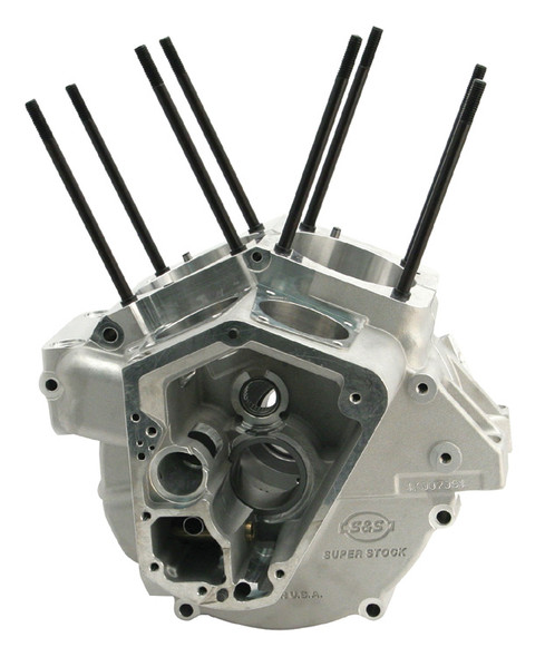 S&S Engine Stock Bore Crankcase Natural Finish Fits Harley Big Twin 1992-1999