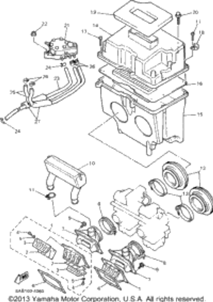 Nut, Flange 1995 VMAX 600 DX (VX600DXV) 95707-06500-00