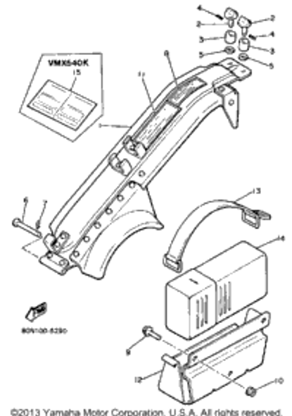 Clip 1985 V-MAX (VMX540J) 90468-18008-00