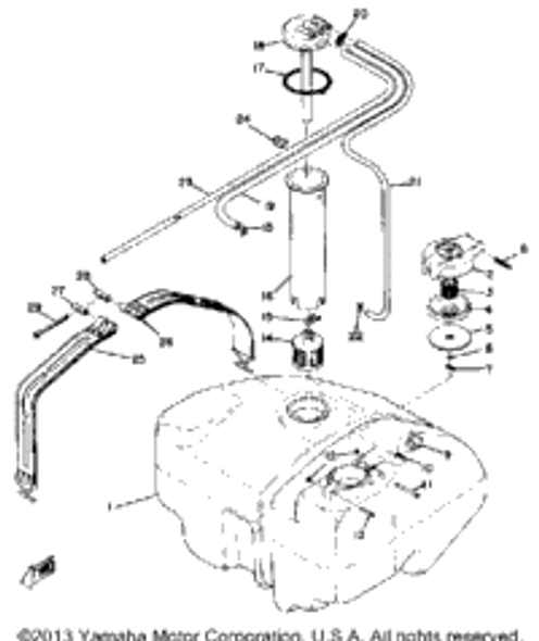 Pin, Spring 1974 GP433F 91609-25032-00