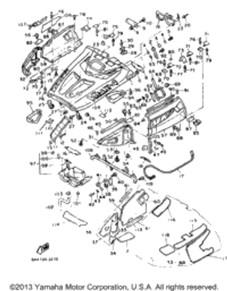 Rivet, Blind 1993 VMAX-4 (VX750T) 90267-48053-00