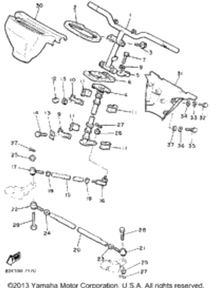 Nut, Lock 1990 PHAZER II (PZ480P) 95712-08300-00