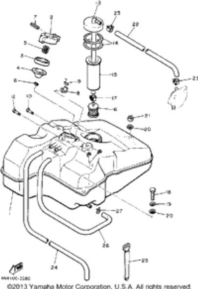 Nut, Lock 1990 SRV (SR540P) 95712-08300-00