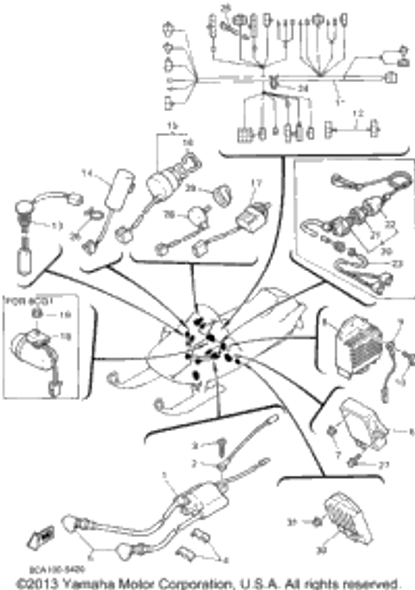 Bolt, Flange 1995 VMAX 600 LE (ELEC START) (VX600EV) 95807-06016-00