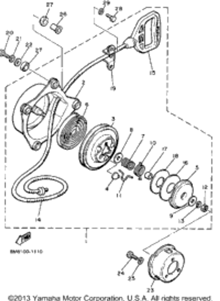 Bolt, Hexagon 1985 V-MAX (VMX540J) 97313-06040-00