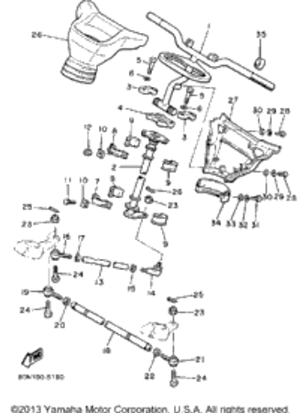 Bolt, Hexagon 1985 V-MAX (VMX540J) 97313-08055-00