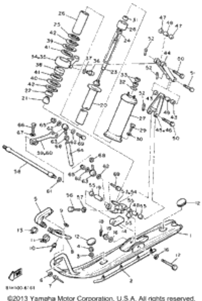 Nut 1988 PHAZER DELUXE (ELEC START) (PZ480EM) 95303-08700-00