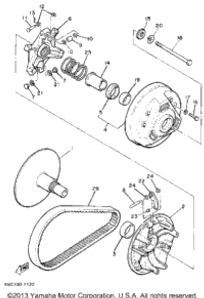 Pin, Cotter 1984 ENTICER 340T (LONG TRACK) (ET340TH) 91401-25020-00