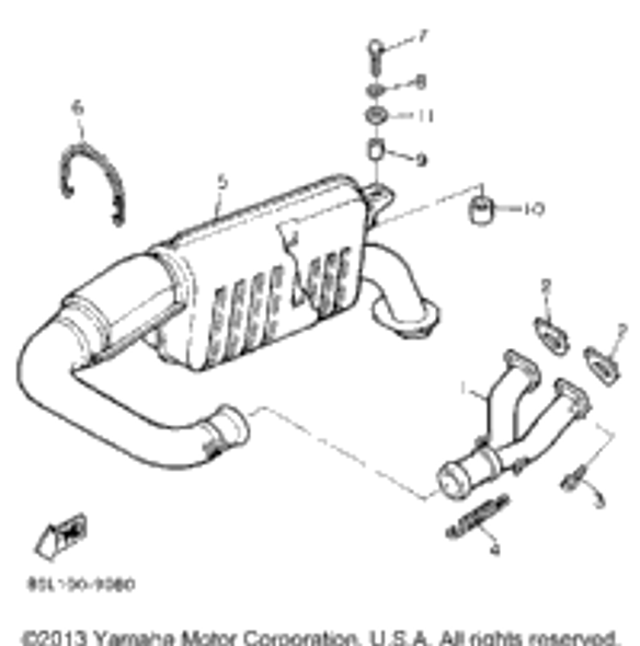 Gasket, Exhaust Pipe 1990 OVATION LE (ELEC START) (CS340EP) 8G8-14613-01-00