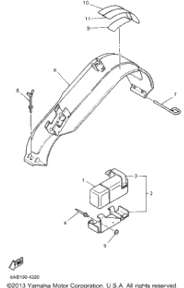 Rivet, Blind (48X152 Silver) 1995 VMAX 600 DX (VX600DXV) 90267-48083-00