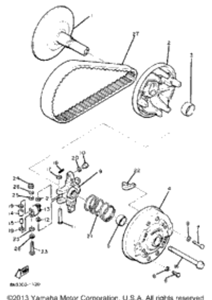 Bolt (97001-06025-00) 1984 ENTICER 300 (ET300H) 97011-06025-00