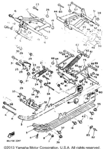 Plate, Damper 1993 VENTURE GT (VT480GTT) 8K2-47458-01-00