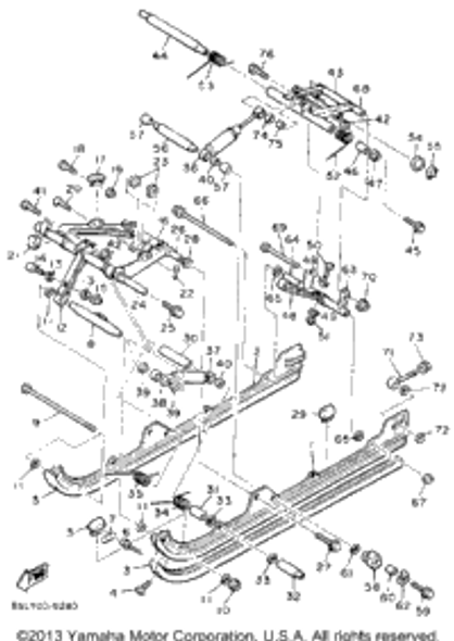 Plate, Damper 1990 OVATION LE (ELEC START) (CS340EP) 8K2-47458-01-00