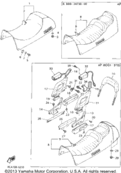 Washer, Plate 1995 VMAX 600 (VX600V) 90201-063J2-00