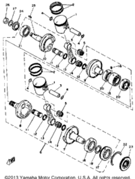 Pin, Spring 1979 EC540C 91609-30010-00