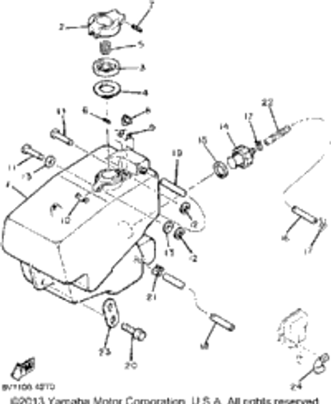 Spring, Torsion 1984 BRAVO (BR250H) 90508-10715-00