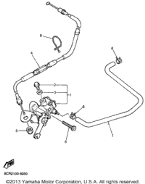 Clamp 1998 VMAX 500 XTR (ELEC START+REVERSE) (VX500XTRB) 90464-23041-00