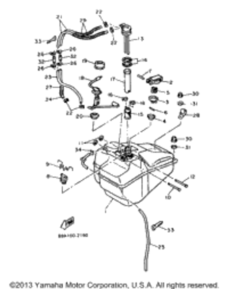 Pin, Spring 1993 VMAX-4 (VX750T) 91609-30016-00