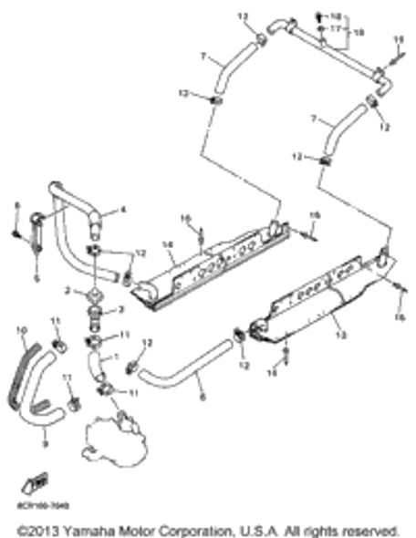 Bolt, Flange 1998 VMAX 500 XTR (ELEC START+REVERSE) (VX500XTRB) 95807-06014-00