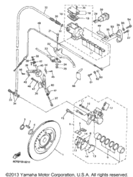 Washer, Plate 1998 VMAX 500 XTC DELUXE (ELEC START) (VX500XTCDB) 90201-10118-00