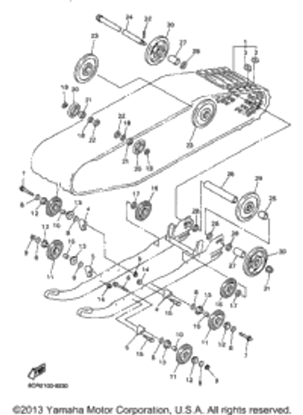 Plate, Reinforcement 1998 VMAX 600 SX (VX600SXB) 8CR-47113-00-00